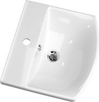 Тумба с раковиной Belux Клермонт Н 55-02 напольная, 2 ящика, белая