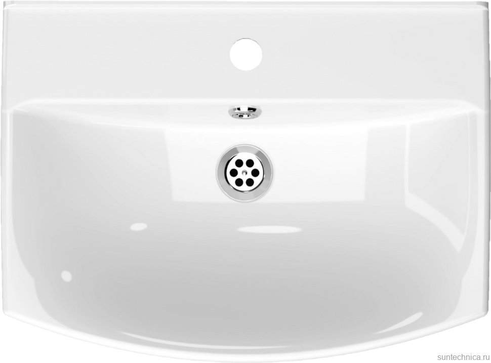 Тумба с раковиной Belux Клермонт Н 55-02 напольная, 2 ящика, белая