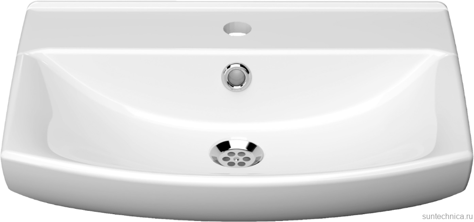 Тумба с раковиной Belux Клермонт Н 55-02 напольная, 2 ящика, белая