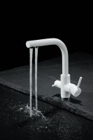 Комплект Мойка Paulmark Gera 60 PM205546-WH белый + Смеситель Essen Es213011-431TW белый матовый + Измельчитель Intenso