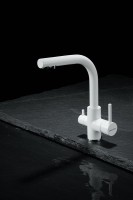 Комплект Мойка Paulmark Gera 60 PM205546-WH белый + Смеситель Essen Es213011-431TW белый матовый + Измельчитель Intenso