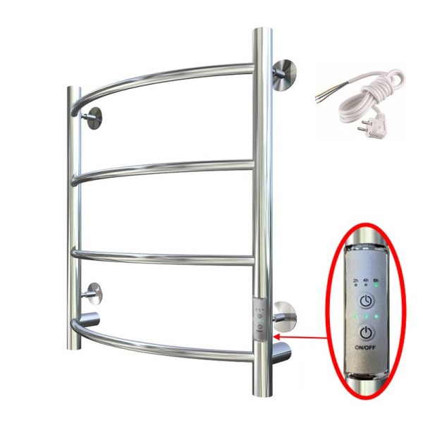 Полотенцесушитель электрический Тругор Пэк 5 60х50 с выключателем, хром