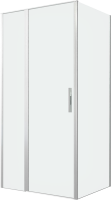 Душевой уголок Allen Brau Priority 100x80, профиль серебро браш, стекло прозрачное