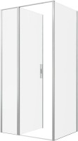 Душевой уголок Allen Brau Priority 100x80, профиль серебро браш, стекло прозрачное