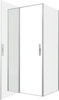 Душевой уголок Allen Brau Priority 100x80, профиль серебро браш, стекло прозрачное