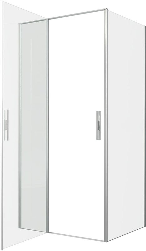 Душевой уголок Allen Brau Priority 100x80, профиль серебро браш, стекло прозрачное