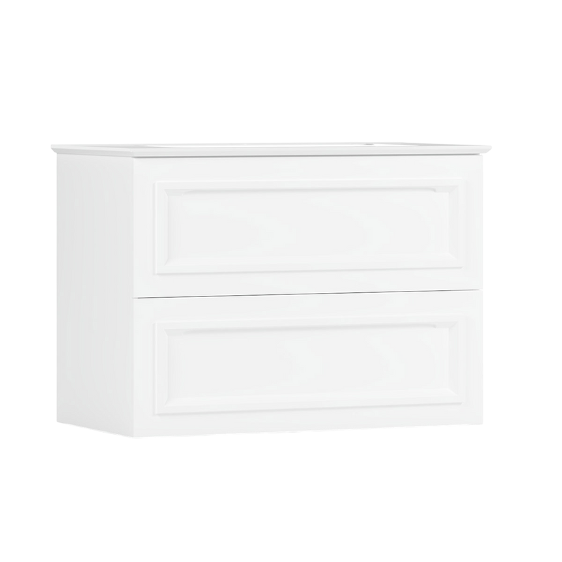 Тумба под раковину без столешницы Belux София 95 подвесная, белая глянцевая