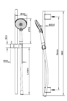 Душевой гарнитур Splendy Sense R SR20958R1001CR хром Душевой гарнитур Splendy Sense R SR20958R1001CR хром