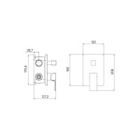 Душевой комплект IDDIS Agua AGU20FBi67 С ВНУТРЕННЕЙ ЧАСТЬЮ, матовый черный