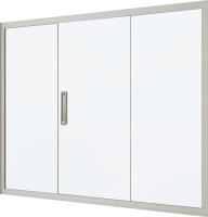 Шторка на ванну Kubele DE019 P3-MAT-MT 170х150 см, профиль матовый хром