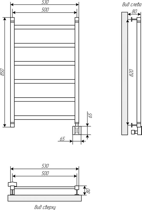 Полотенцесушитель электрический EWRIKA Кассандра Pg 80x50 R, белый