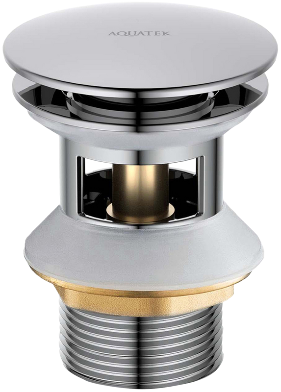 Донный клапан для раковины AQUATEK AQ6002CR с переливом, хром
