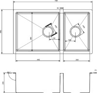Мойка кухонная Zorg Inox R 78-2-44