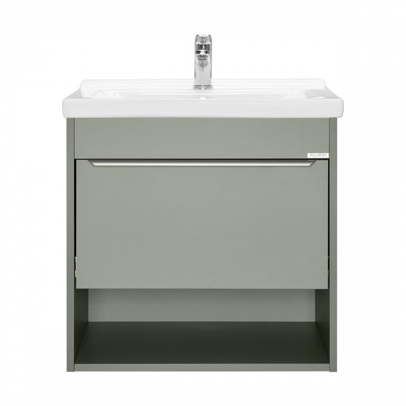 Тумба под раковину без столешницы AQUATON Хоуп 60 подвесная, 1 ящик, хаки