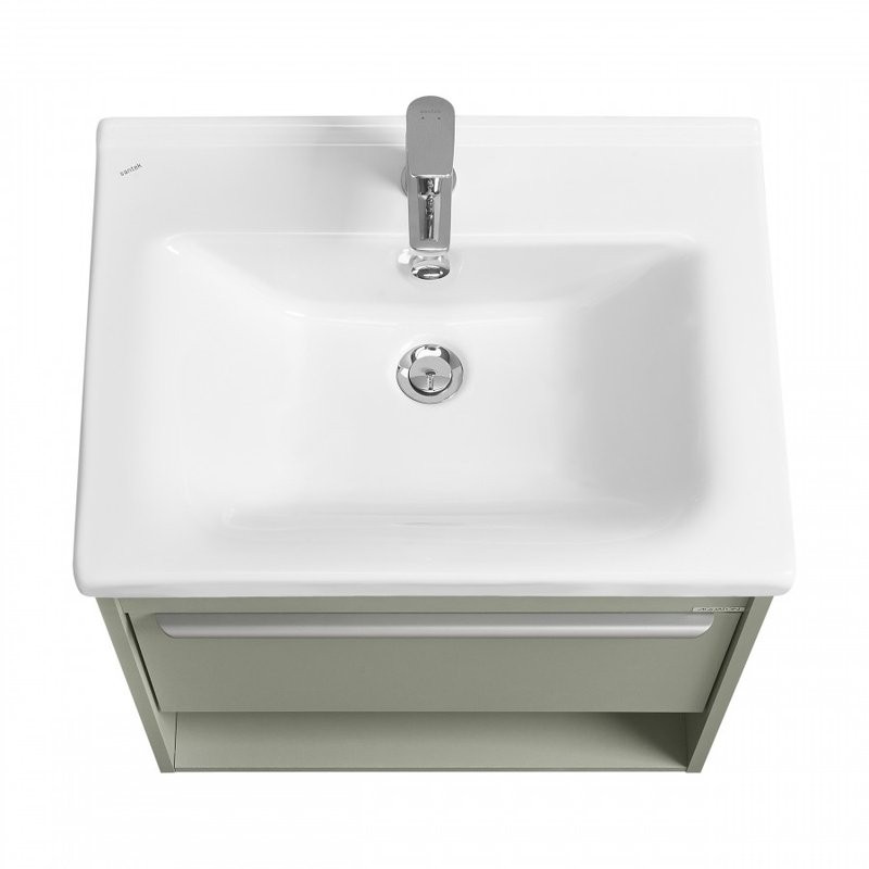 Тумба под раковину без столешницы AQUATON Хоуп 60 подвесная, 1 ящик, хаки