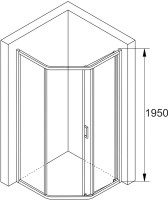 Душевой уголок RGW Passage PA-86 900x900x1950 профиль хром