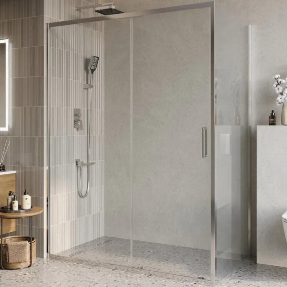 Душевой уголок BelBagno Luce AH-1-150/90-C-Cr профиль хром, стекло прозрачное