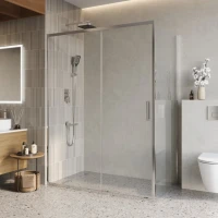 Душевой уголок BelBagno Luce AH-1-150/90-C-Cr профиль хром, стекло прозрачное