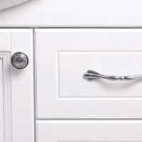 Мебель для ванной комнаты ValenHouse Эллина 105 белая, 6 ящиков, 1 дверца, ручки хром