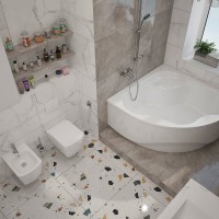 Акриловая ванна Lavinia Boho Aveo 140x140 см, угловая, встраиваемая, белая, четверть круга, с каркасом, с экраном, два подголовника