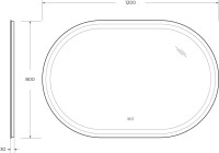 Зеркало Cezares Giubileo 120х80, с подсветкой, с антизапотевателем