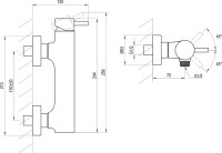 Смеситель для душа Ravak Espirit ES 032.20GB брашированный графит Смеситель для душа Ravak Espirit ES 032.20GB брашированный графит