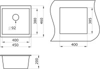 Мойка кухонная Paulmark Brilon PM104546-GR серый