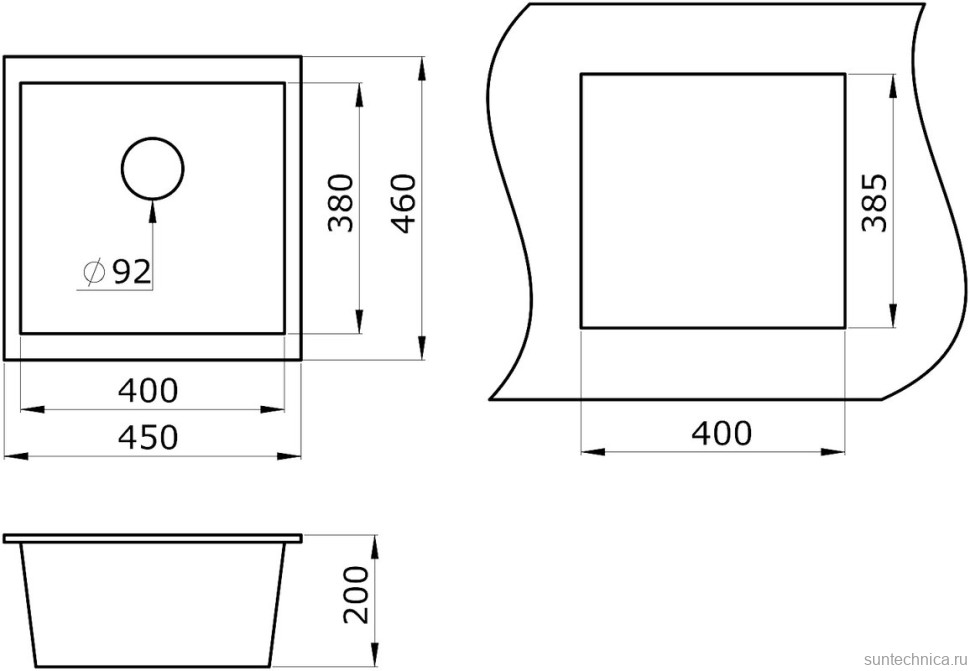Мойка кухонная Paulmark Brilon PM104546-GR серый