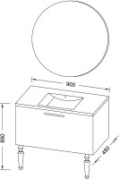 Мебель для ванной комнаты Sanvit Эмми 90 белая