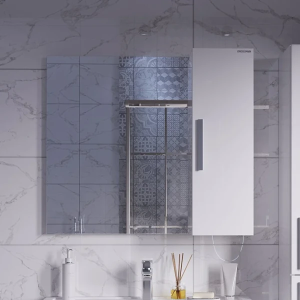 Зеркало-шкаф Grossman Neo 80 L/R эмаль, глянцевое белое