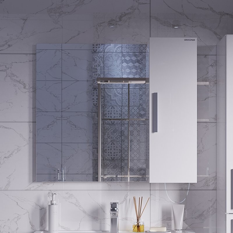 Зеркало-шкаф Grossman Neo 80 L/R эмаль, глянцевое белое