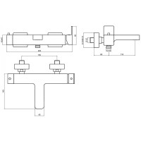 Смеситель для ванны AQUAme Savona золотой полированный AQM6812GG Смеситель для ванны AQUAme Savona золотой полированный AQM6812GG