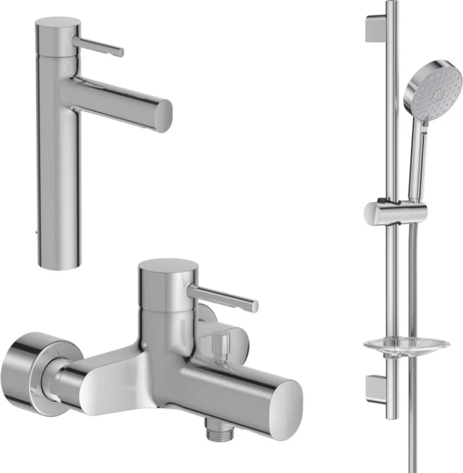 Комплект для ванной Jacob Delafon Cuff E37303-CP + E45532-CP + E99898RU-CP