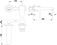 Смеситель для раковины Lemark Status LM4426C С ВНУТРЕННЕЙ ЧАСТЬЮ