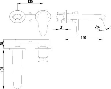 Смеситель для раковины Lemark Status LM4426C С ВНУТРЕННЕЙ ЧАСТЬЮ