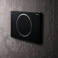 Кнопка смыва Geberit Sigma 10 115.758.14.5 черная матовая, хром глянцевый