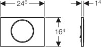 Кнопка смыва Geberit Sigma 10 115.758.14.5 черная матовая, хром глянцевый
