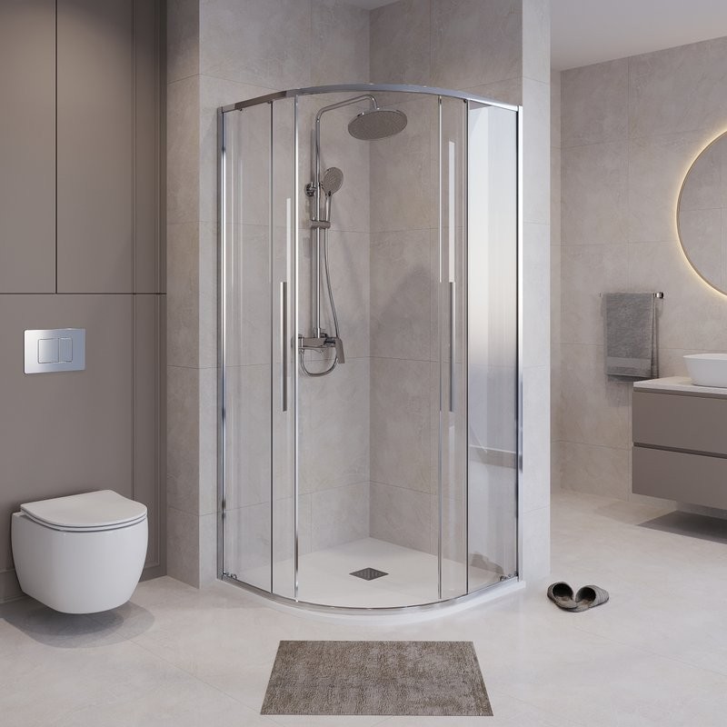 Душевой уголок Niagara Nova NG-6626-34 90x90, профиль хром, стекло прозрачное