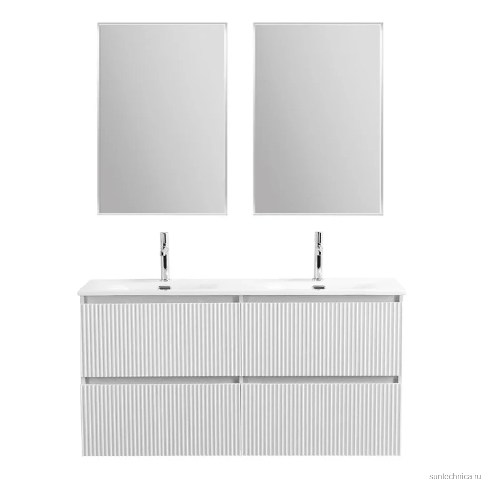 Мебель для ванной комнаты BelBagno Uno 120 подвесная, 4 ящика, bianco opaco