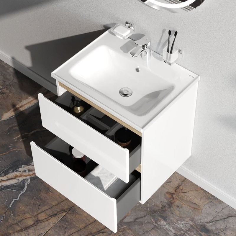 Тумба с раковиной AM.PM X-Joy 60 подвесная, белый глянец