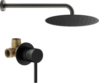 Душевой комплект Plumberia Selection Ixo KITXO01NO С ВНУТРЕННЕЙ ЧАСТЬЮ, черный матовый