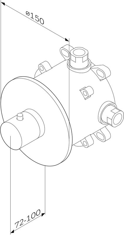 Термостатический смеситель встраиваемый AM.PM Like F8075500 для душа