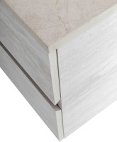 Тумба с раковиной Cezares Molveno 46 100 legno bianco, со столешницей marmo crema opaco