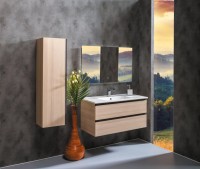Шкаф пенал для ванной Armadi Art Capolda light wood