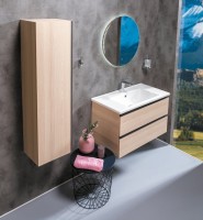 Шкаф пенал для ванной Armadi Art Capolda light wood