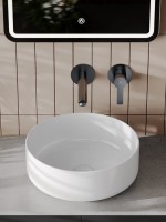 Смеситель для раковины Agger Easy A3172255 С ВНУТРЕННЕЙ ЧАСТЬЮ, оружейная сталь матовая