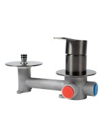 Смеситель для раковины Agger Easy A3172255 С ВНУТРЕННЕЙ ЧАСТЬЮ, оружейная сталь матовая