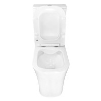 Унитаз-компакт напольный AZARIO Anteo SQUARE AZ-1218A глянцевый белый