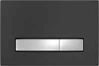 Система инсталляции для унитазов Berges Atom Line 410 с кнопкой смыва, черная soft touch, хром глянец