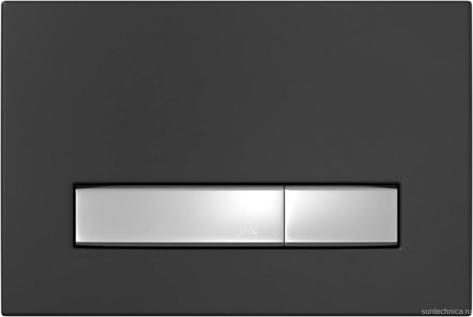 Система инсталляции для унитазов Berges Atom Line 410 с кнопкой смыва, черная soft touch, хром глянец